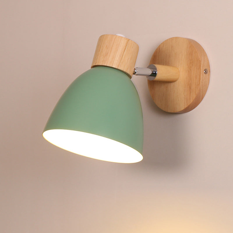 Bowl Wall Mounted Lamp Modern Simplicity Macaron Metal Wall Mount Lamp for Living Room