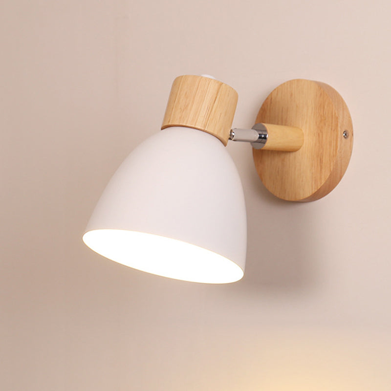 Bowl Wall Mounted Lamp Modern Simplicity Macaron Metal Wall Mount Lamp for Living Room