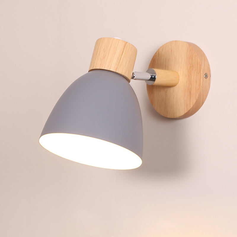 Bowl Wall Mounted Lamp Modern Simplicity Macaron Metal Wall Mount Lamp for Living Room