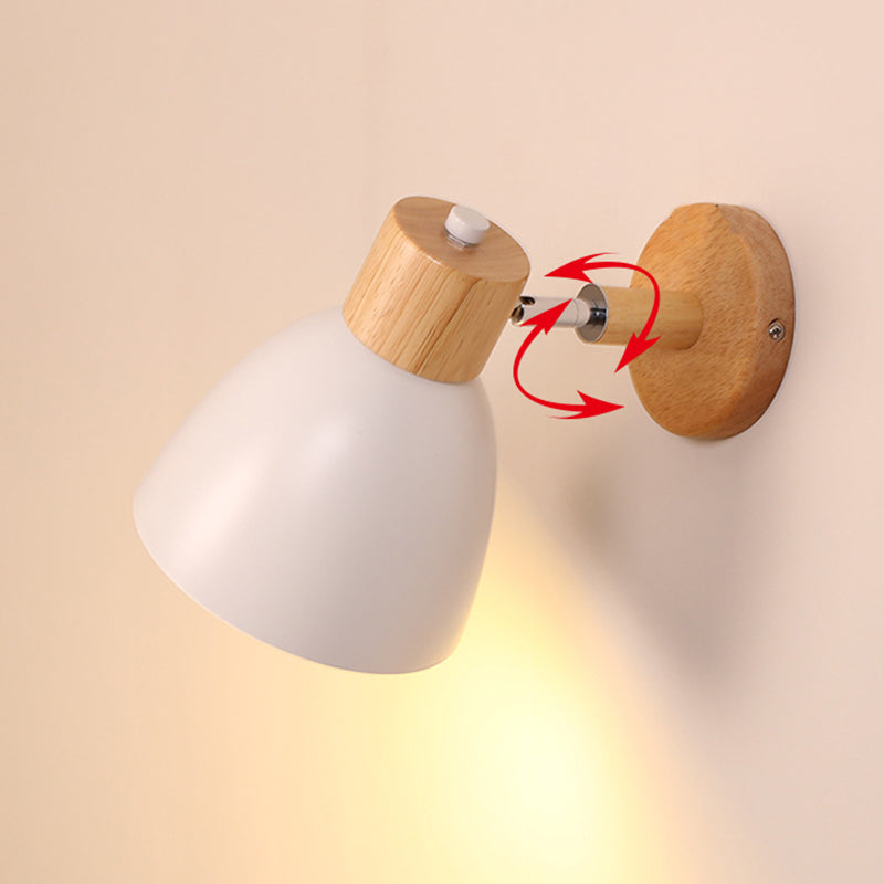 Lámpara montada en la pared de tazón Lámpara de montaje de pared de metal de macarricidad de macarrón de tazón para sala de estar