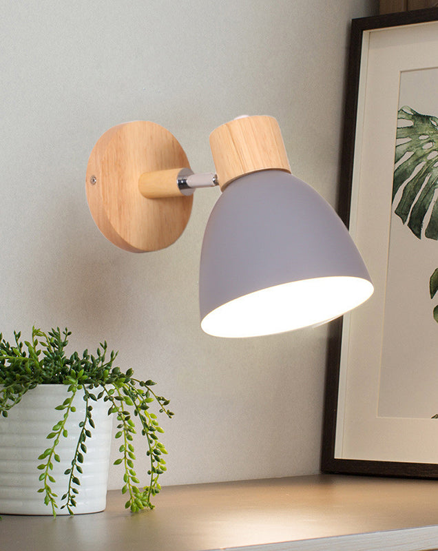 Lámpara montada en la pared de tazón Lámpara de montaje de pared de metal de macarricidad de macarrón de tazón para sala de estar