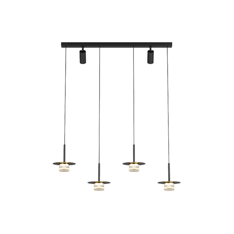 Idee per illuminazione dell'isola a led in metallo moderno lampada lampadario lineare per sala da pranzo