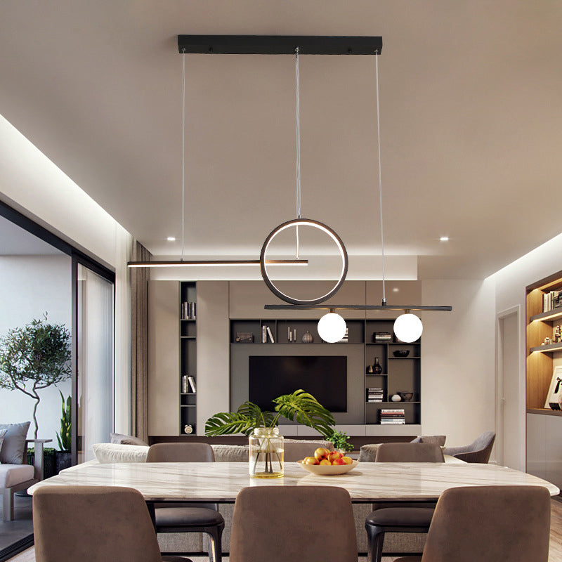 Geometric Island Lights Modern Pendant Chandelier Metal 4 Light Island Lighting