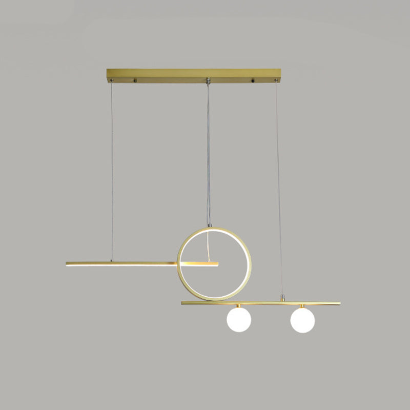 Luci dell'isola geometrica moderna lampadario a pendente metall