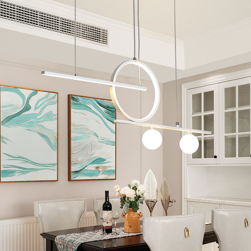 Geometric Island Lights Modern Pendant Chandelier Metal 4 Light Island Lighting