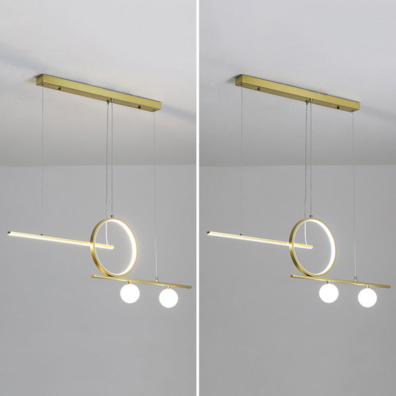 Geometric Island Lights Modern Pendant Chandelier Metal 4 Light Island Lighting