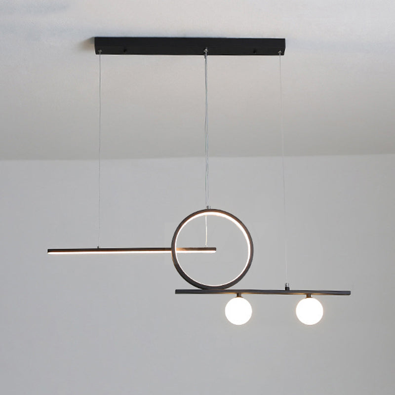 Geometric Island Lights Modern Pendant Chandelier Metal 4 Light Island Lighting