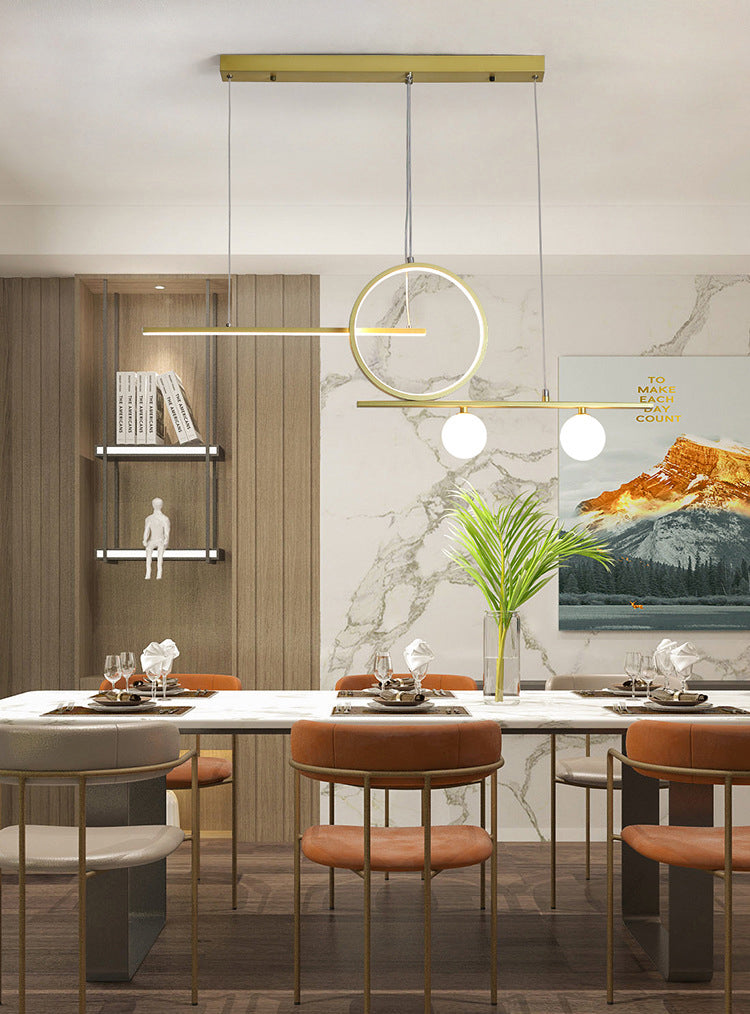 Geometric Island Lights Modern Pendant Chandelier Metal 4 Light Island Lighting