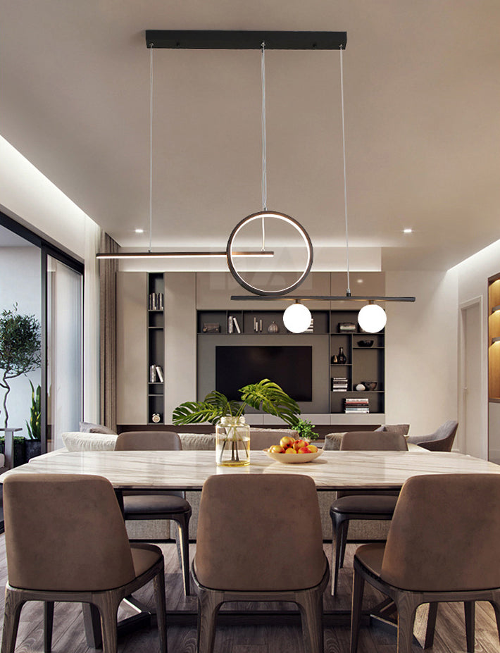 Geometric Island Lights Modern Pendant Chandelier Metal 4 Light Island Lighting