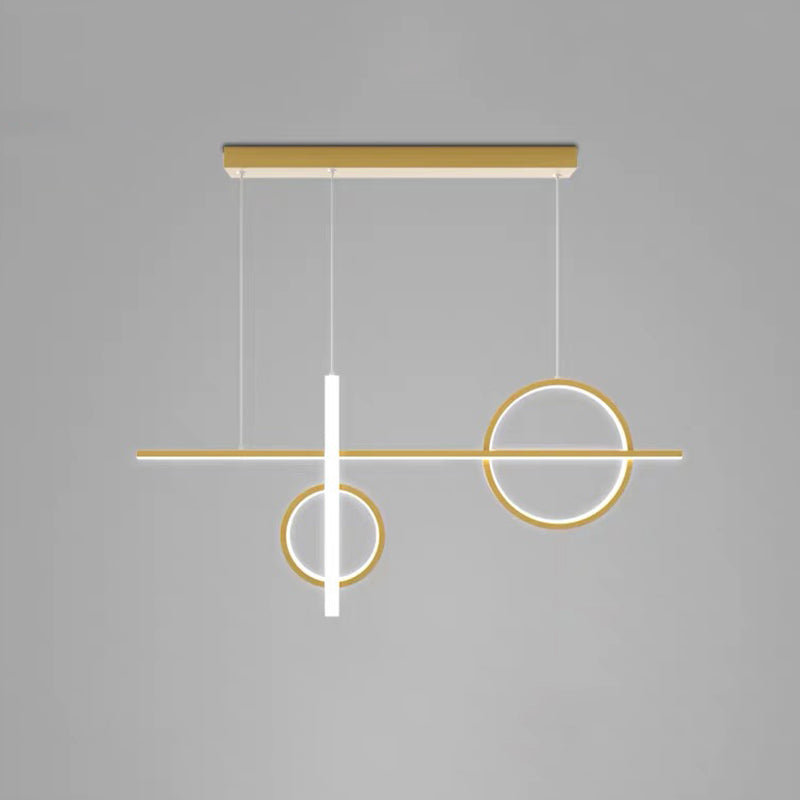 4 Light Geometric Island Lights Modern Kitchen Island Lighting Metal Island Chandelier