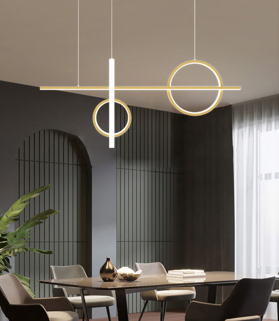 4 Light Geometric Island Lights Modern Kitchen Island Lighting Metal Island Chandelier