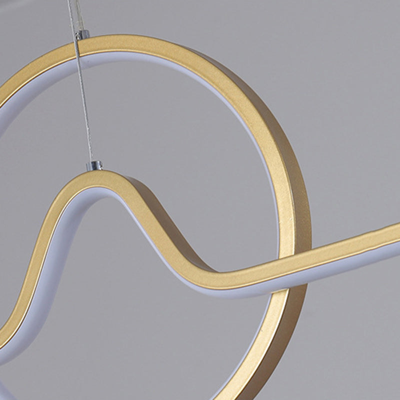 2 Light Geometric Island Lighting Modern Chandelier Metal Island Light Fixture