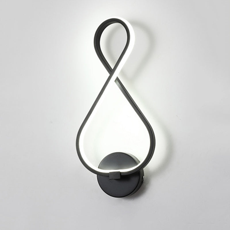 Modern Minimalist LED Wall Light Aluminium Linear Wall Lamp with Silicone Shade