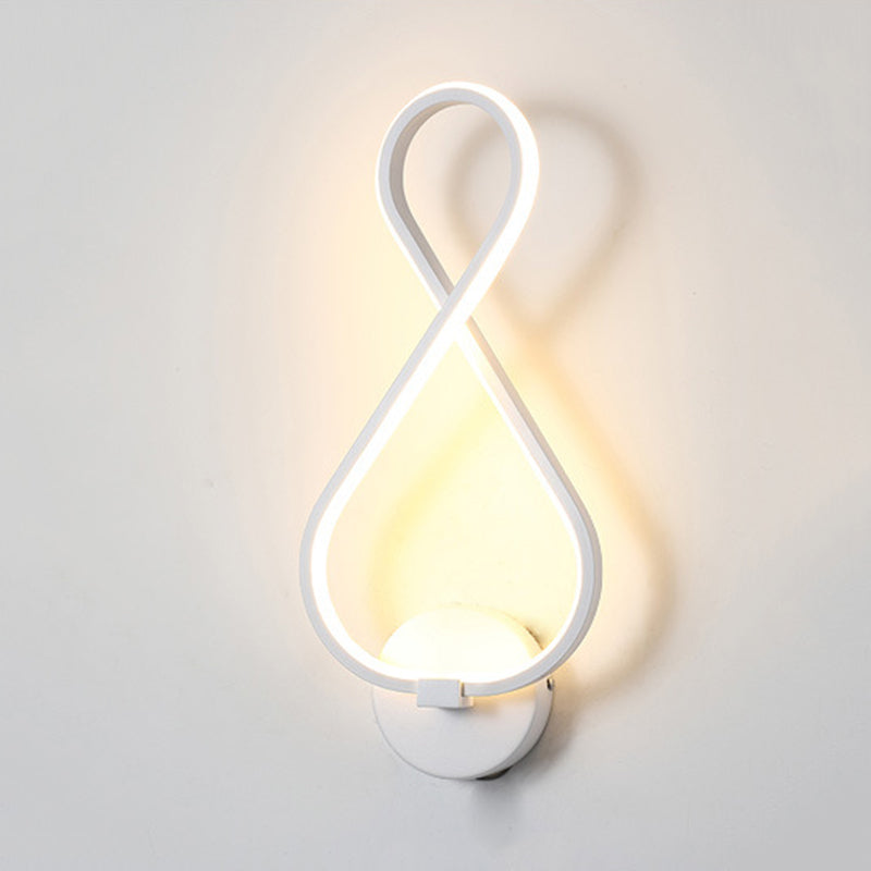 Modern Minimalist LED Wall Light Aluminium Linear Wall Lamp with Silicone Shade