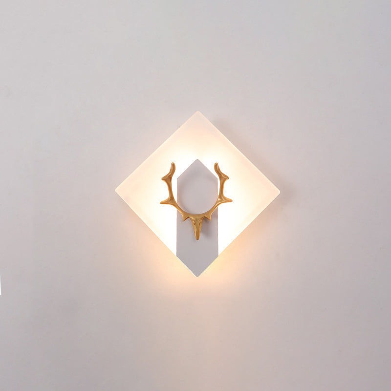 Antlers in alluminio Light Minimalismo Minimalismo a 1 luce Sconce per soggiorno