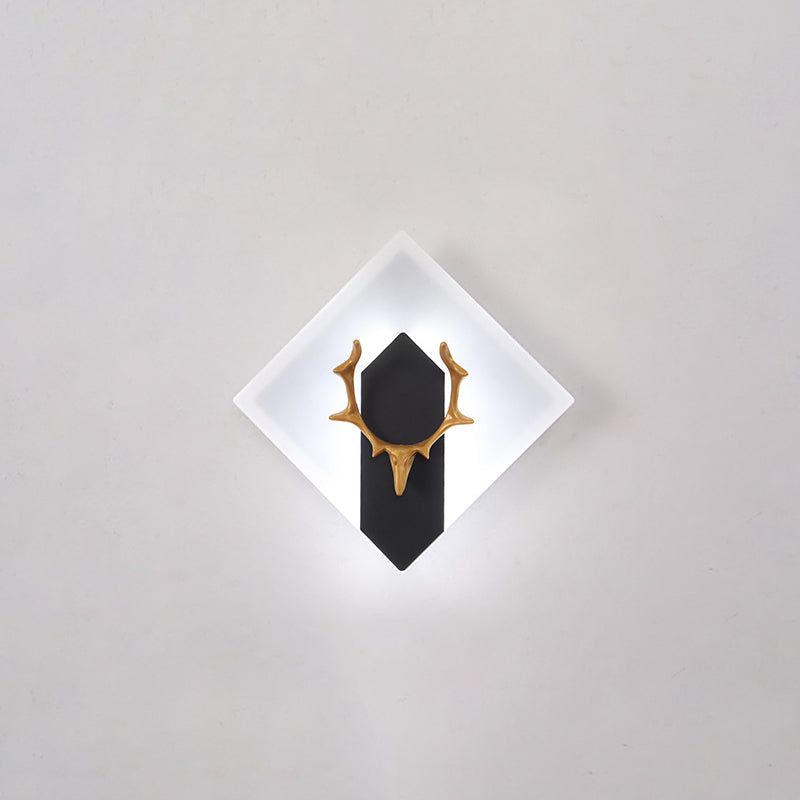 Antlers in alluminio Light Minimalismo Minimalismo a 1 luce Sconce per soggiorno