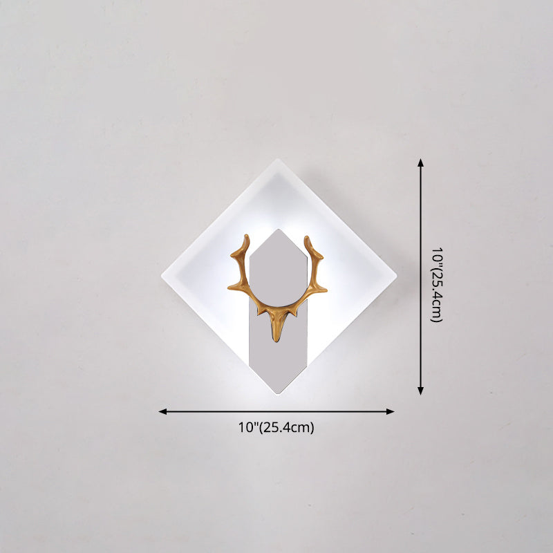 Antlers in alluminio Light Minimalismo Minimalismo a 1 luce Sconce per soggiorno