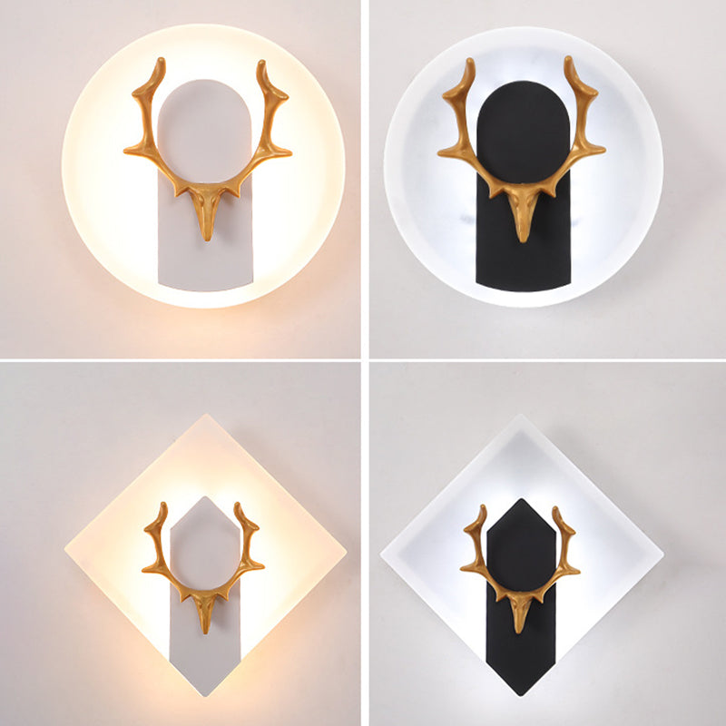 Antlers in alluminio Light Minimalismo Minimalismo a 1 luce Sconce per soggiorno