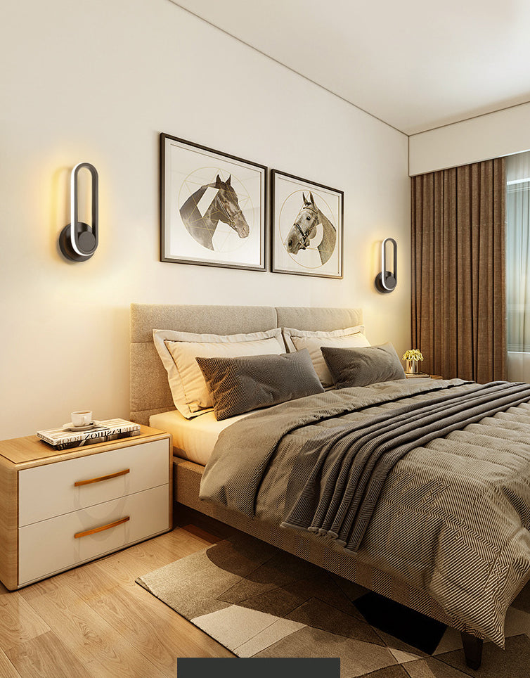 Iluminación moderna de pared ajustable de metal de 1 luces para el dormitorio para el dormitorio