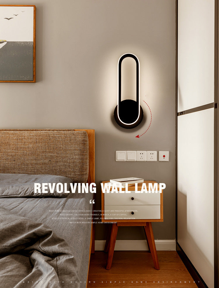 Iluminación moderna de pared ajustable de metal de 1 luces para el dormitorio para el dormitorio