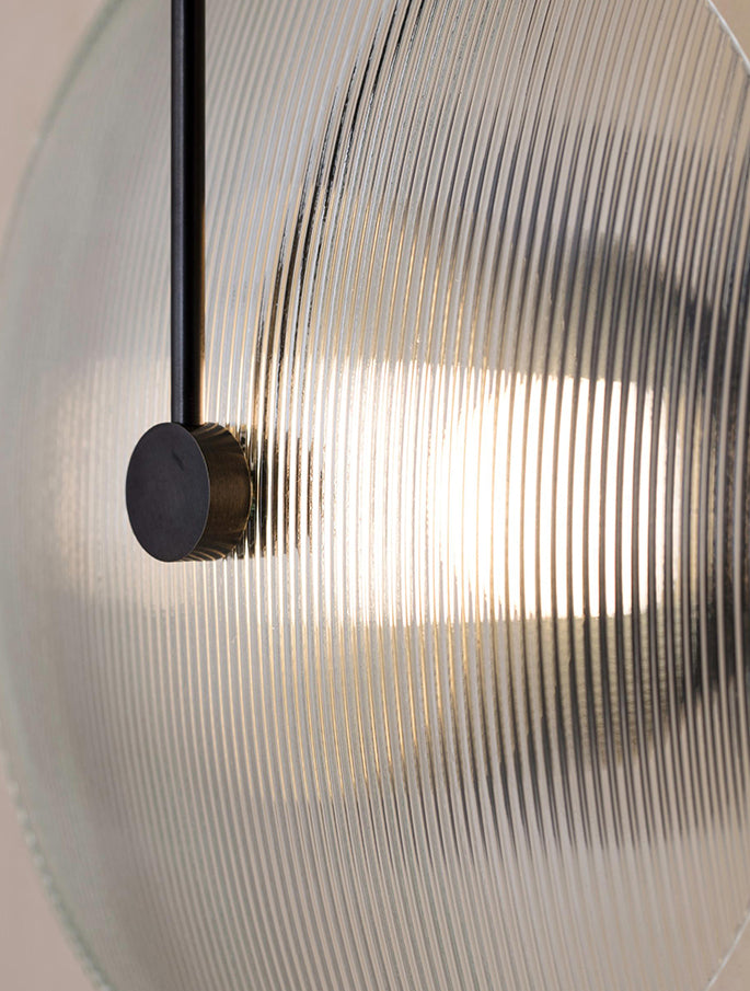 1-licht ronde wand SCONCE Moderne eenvoudige stijl glazen wandverlichting in zwart en goud