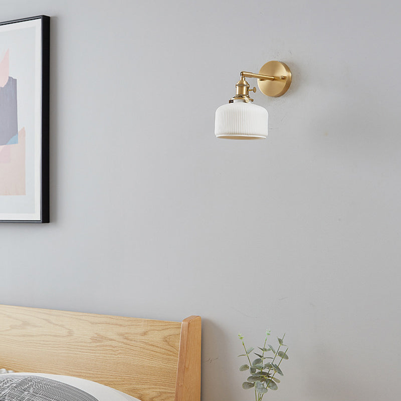 1-Lichtschale Wandleuchte moderne einfache Style-Glas-Wandbeleuchtung in Gold