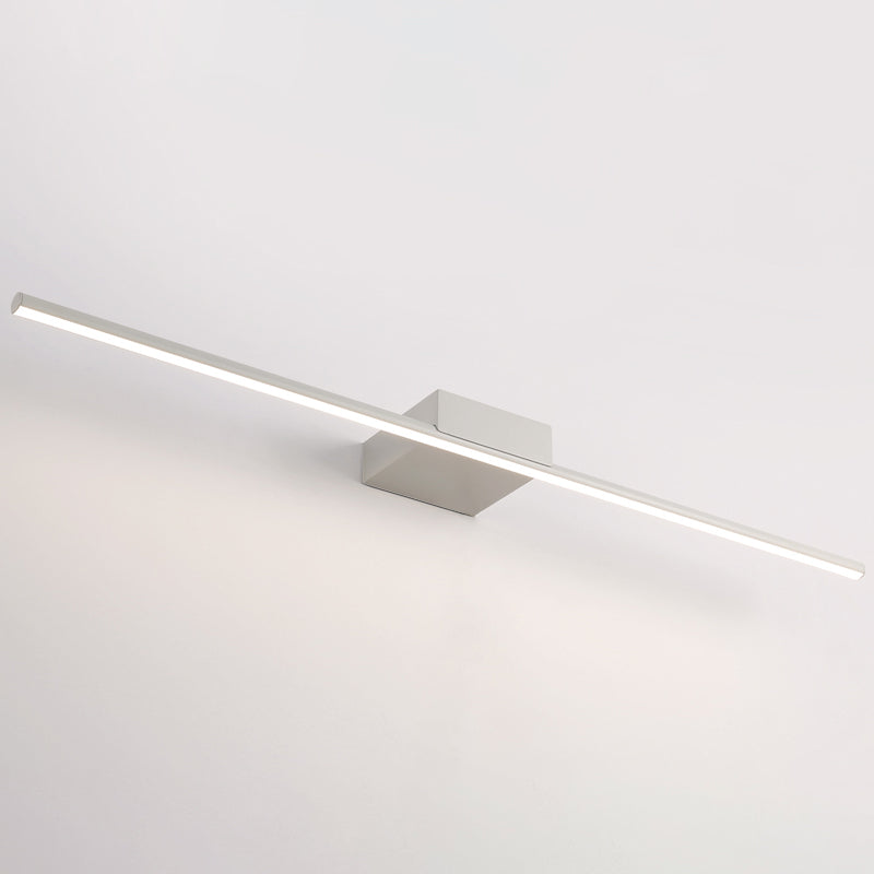1-Light Linear Wall Sconce Modern Simple Style  Mirror Wall Lighting in White