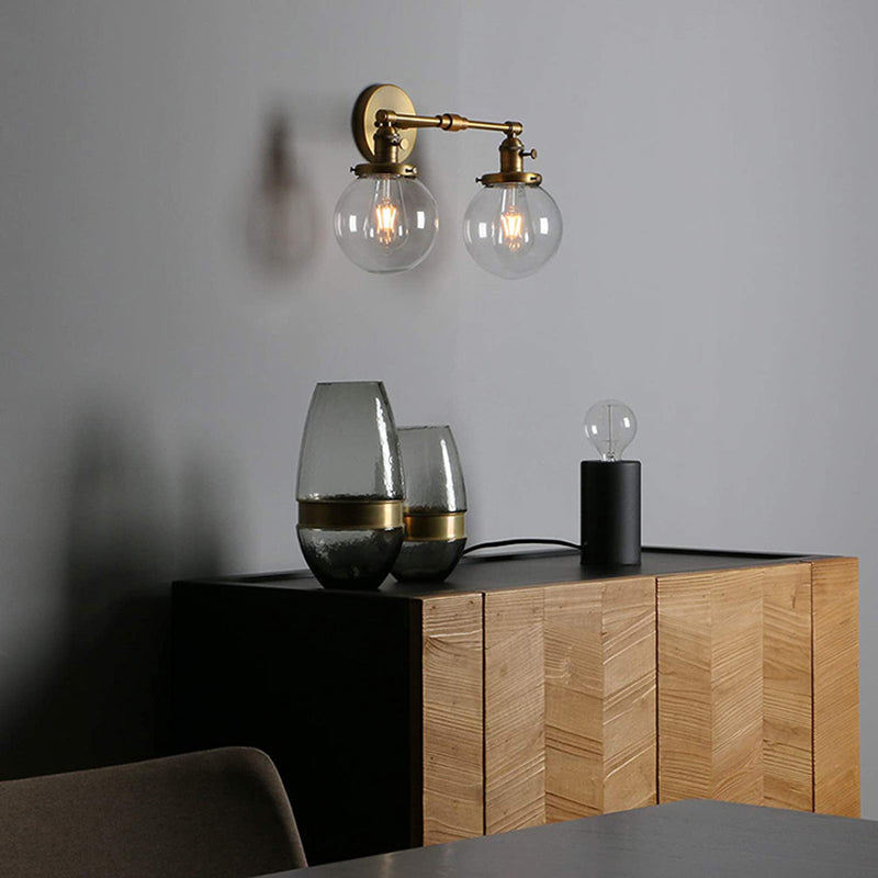 Mirror de verre lumières murales modernes simples stlye multi-têtes de montage mural