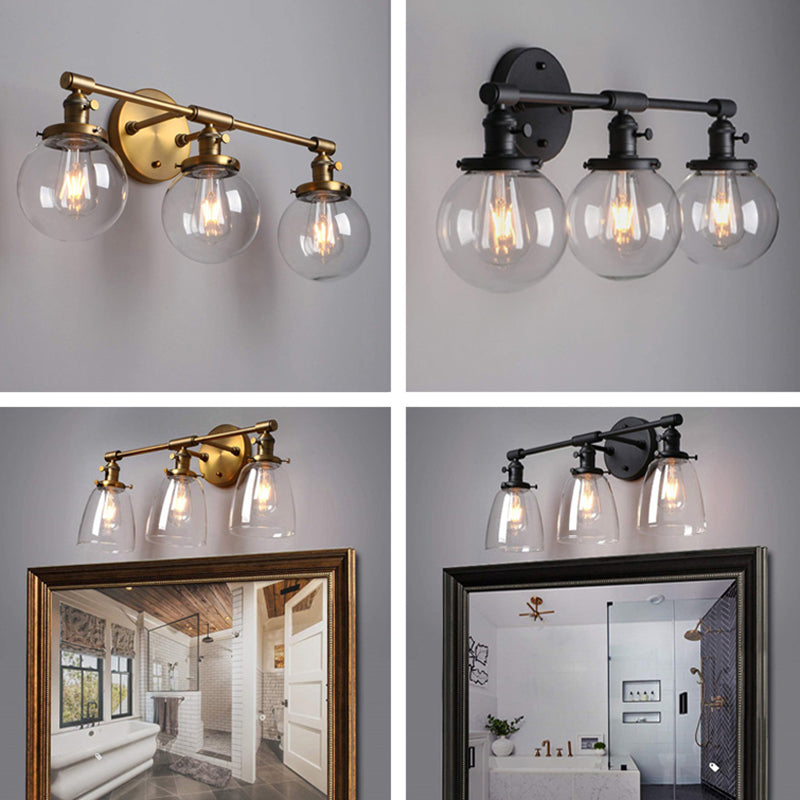 Mirror de verre lumières murales modernes simples stlye multi-têtes de montage mural