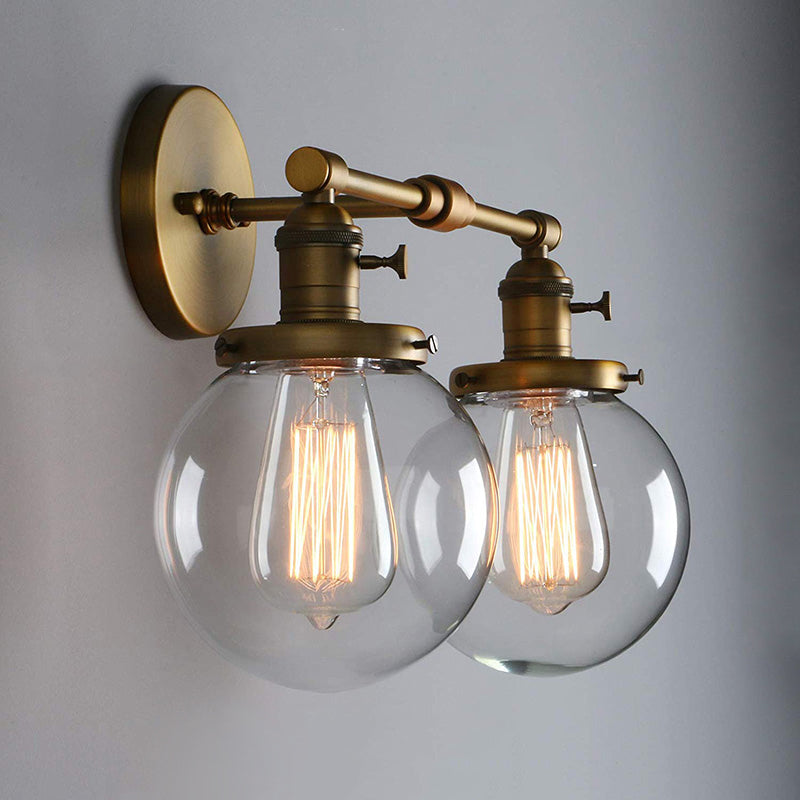 Mirror de verre lumières murales modernes simples stlye multi-têtes de montage mural