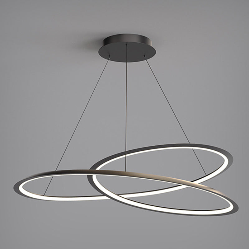 Luces de techo colgantes de metal modernas Candelera colgante lineal para sala de estar