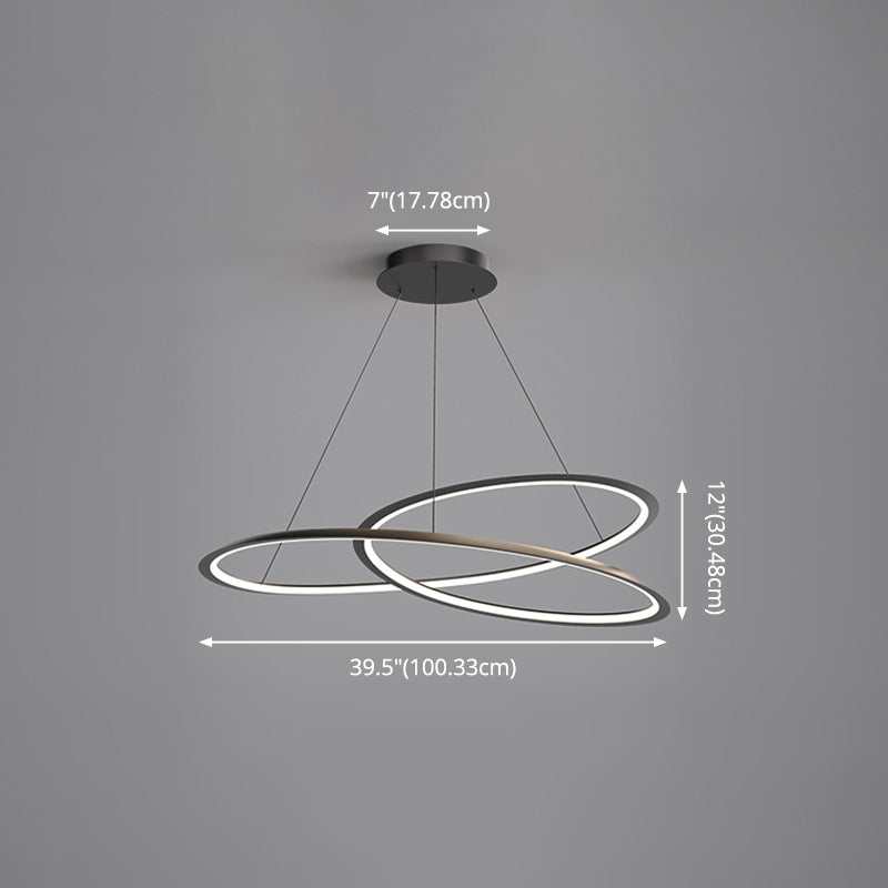 Luces de techo colgantes de metal modernas Candelera colgante lineal para sala de estar