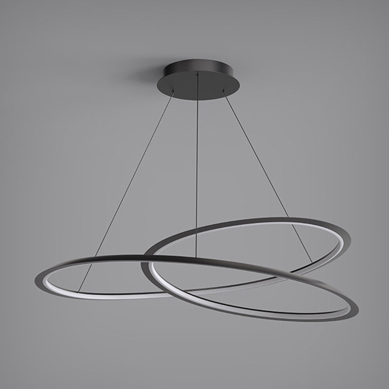 Luces de techo colgantes de metal modernas Candelera colgante lineal para sala de estar