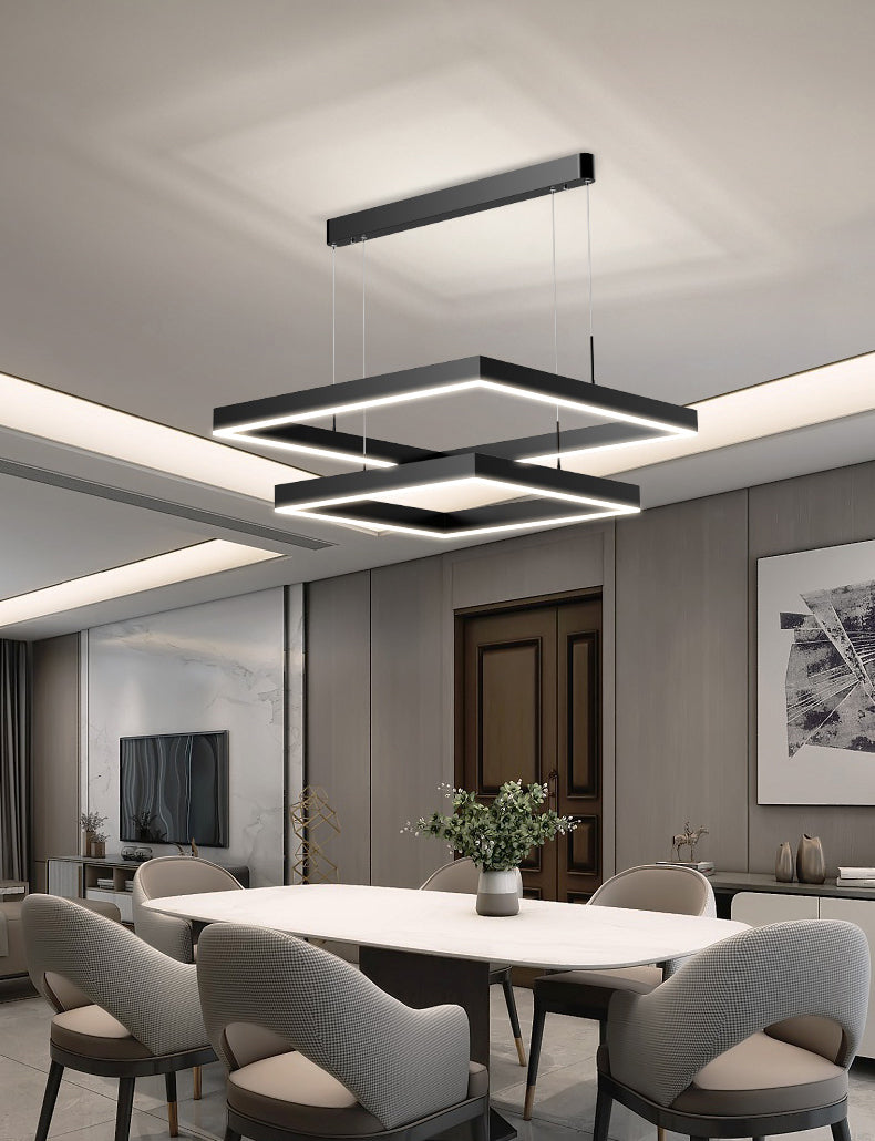 Modern Chandeliers For Dining Room Multiple Squares Chandelier Light Fixture