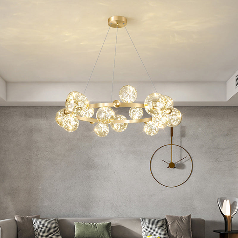 Modern Dining Room Lighting Globe-Shaped Pendant Lights Glass Pendant Chandelier
