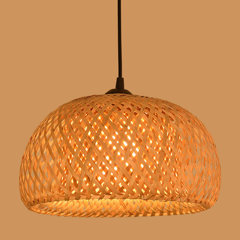 Lampada a ciondolo di bambù giapponese BEIGE BEIGE Luce sospesa