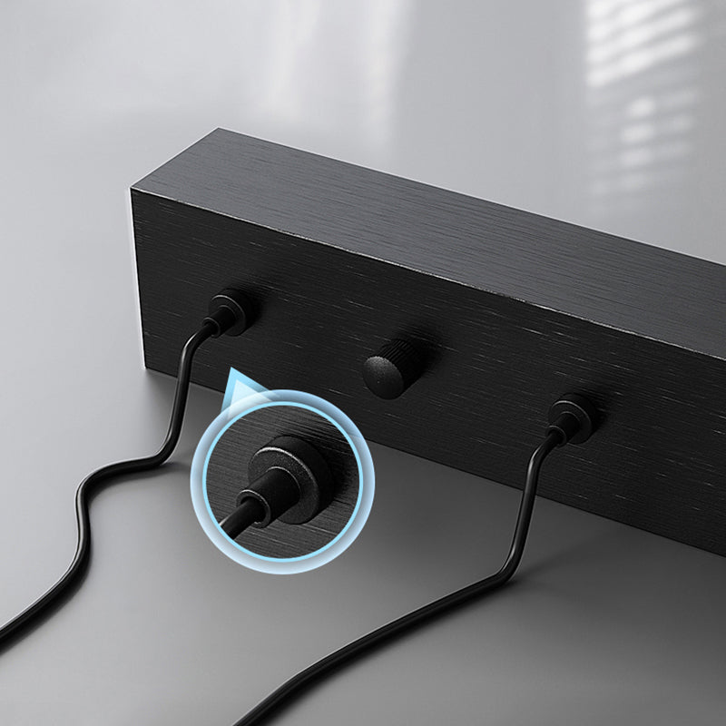 Candelier negra moderna múltiples cuadrados luces de lámpara de araña araña de metal rectangular