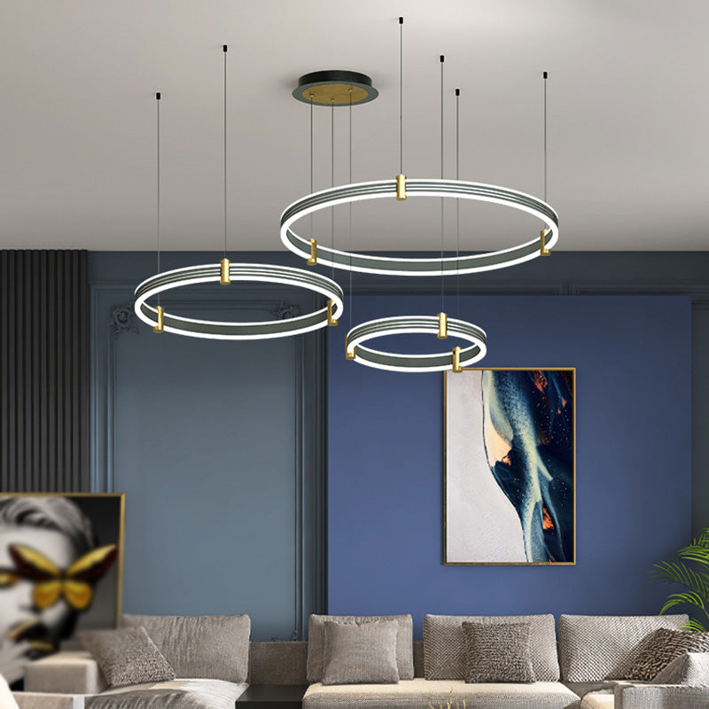 Multi-Tier Chandelier Light Fixture Modern Simplicity Acrylic Pendant Lighting for Restaurant