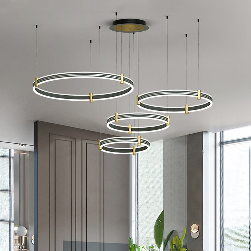 Multi-Tier Chandelier Light Fixture Modern Simplicity Acrylic Pendant Lighting for Restaurant