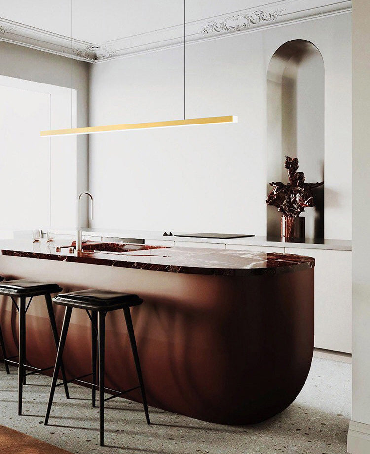 Linear Isola Lighting Acrilic Contemporary Simplicity Fishings a sospensione per il ristorante