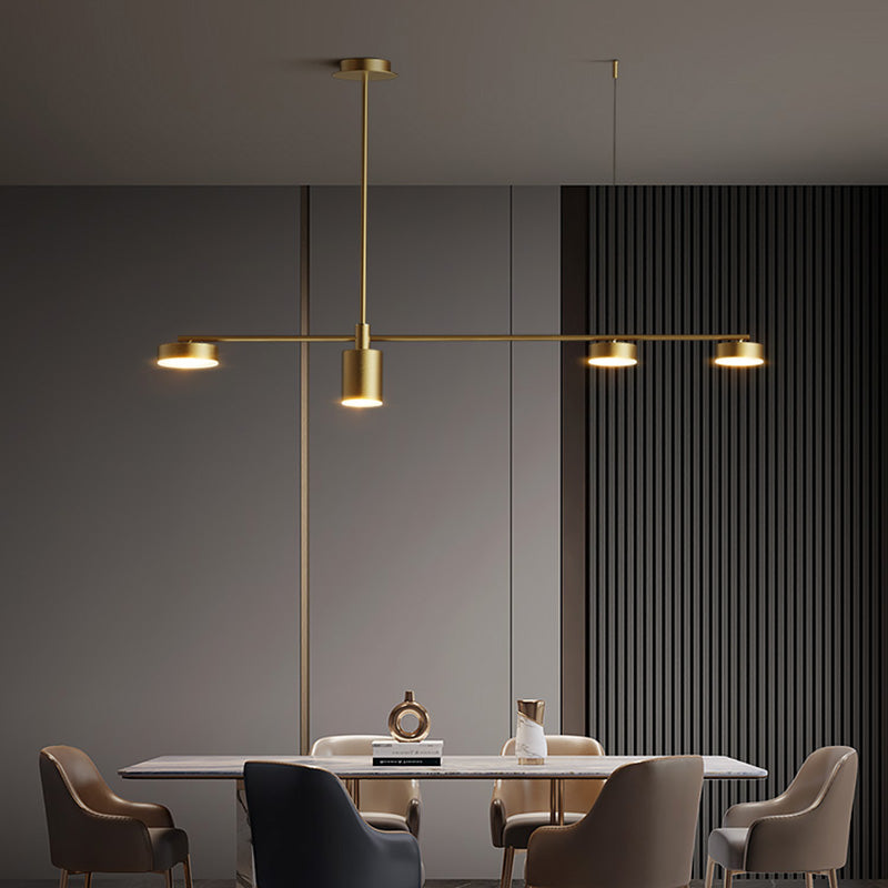Drum Dinning Room Island Ceiling Light Metal LED Minimalist Island Pendant Light