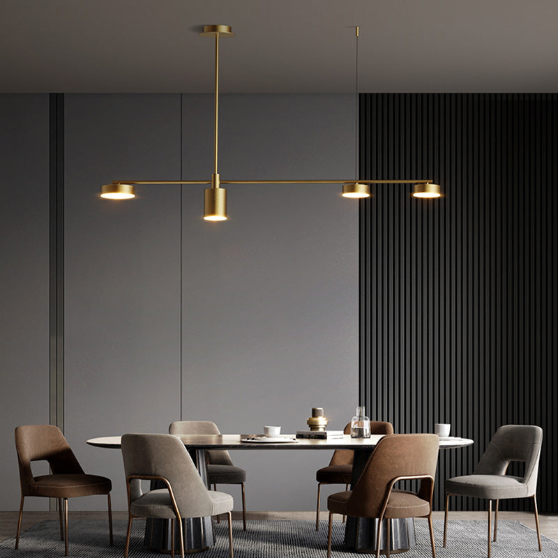 Drum Dinning Room Island Ceiling Light Metal LED Minimalist Island Pendant Light
