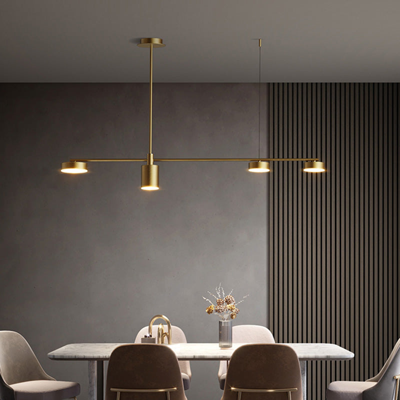 Drum Dinning Room Island Ceiling Light Metal LED Minimalist Island Pendant Light