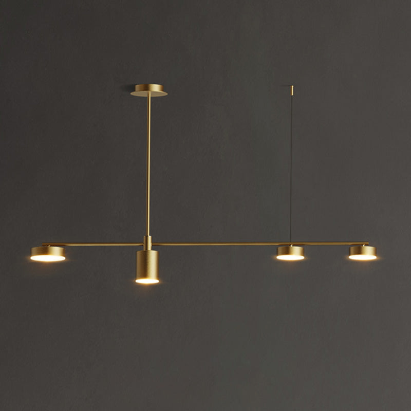 Drum Dinning Room Island Ceiling Light Metal LED Minimalist Island Pendant Light