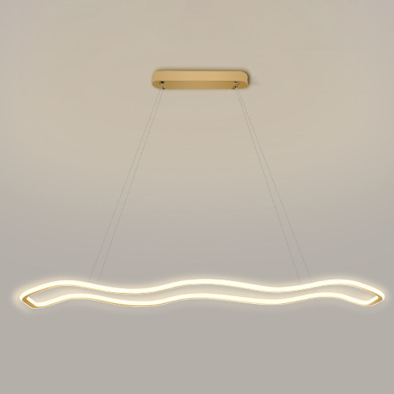 Metal Wavy Island Candant Light Modern Style Modern LED Isola Lucile per la sala da pranzo