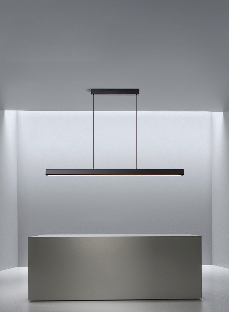 Contemporary LED Island Pendant Light Linear Hanging Island Light with Metal Shade
