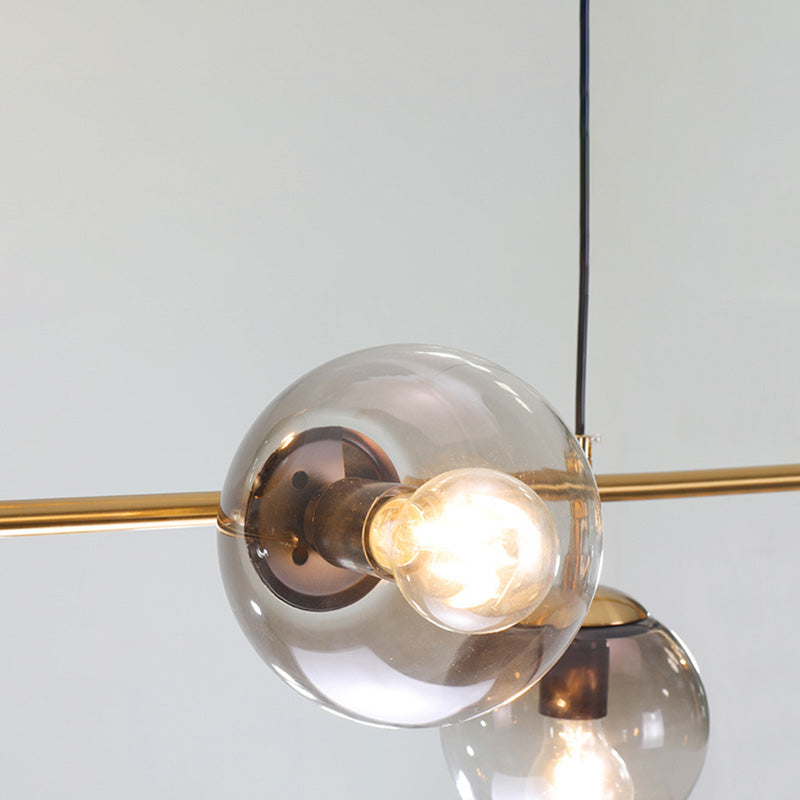 Bubble Isola Glass Isola Funzione a sospensione in stile oro in stile contemporaneo