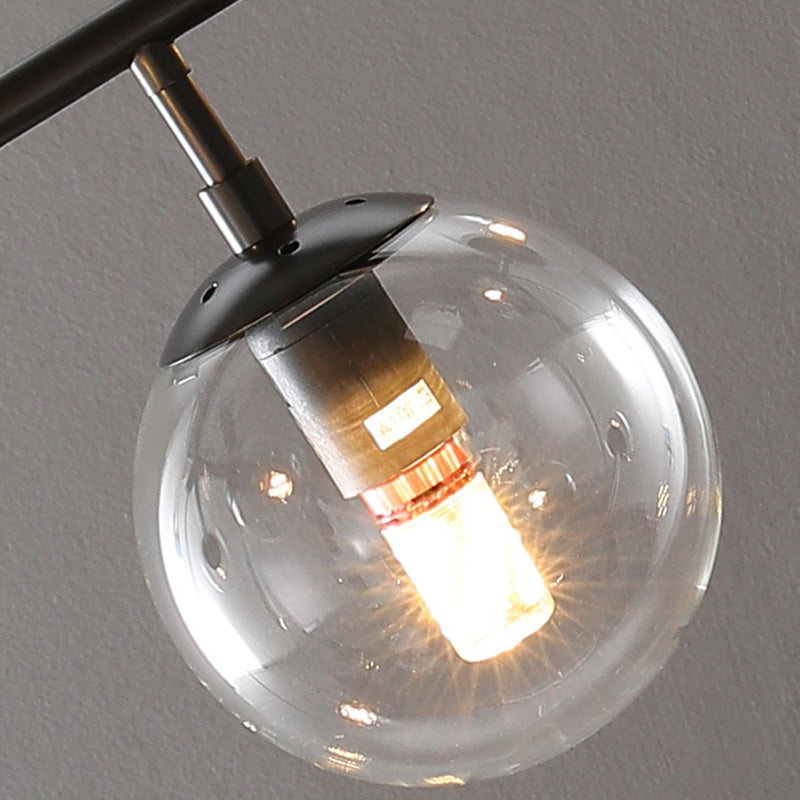 Round Dinning Room Island Pendant Light Glass Minimalist Style Hanging Island Light