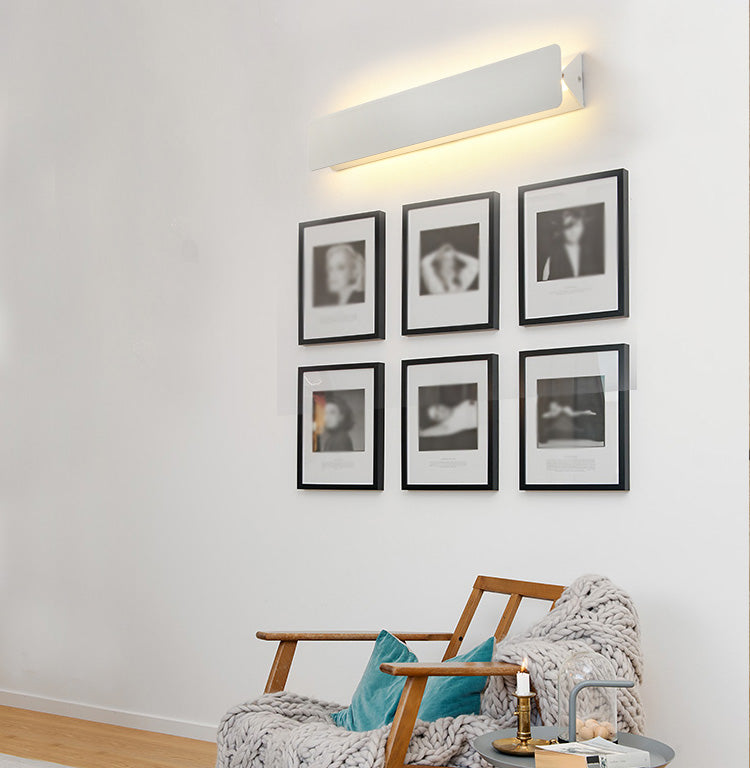 Lámpara de estilo moderno accesorios de iluminación blanca/negra con sombra acrílica para dormitorio