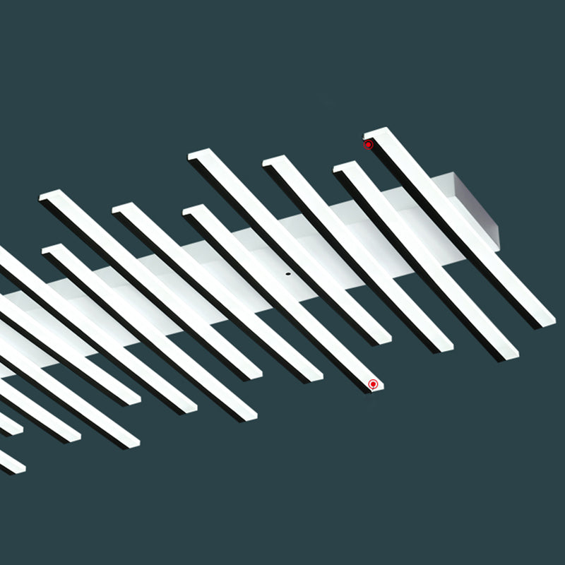 Modern Style Strips Flush Ceiling Light Multi Lights Metal Flush Mount Ceiling Light Fixture